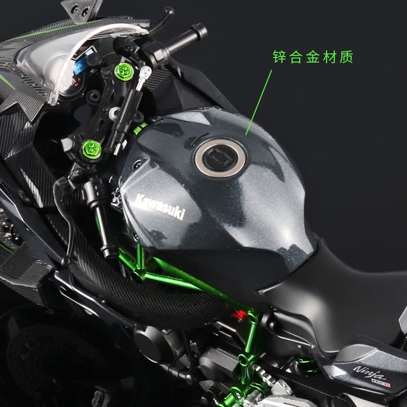 Huayi 1:12 Kawasaki Motorcycle Model Dukadi Alloy Motorcycle Model Children Sliding With Sound And Light - Image 3